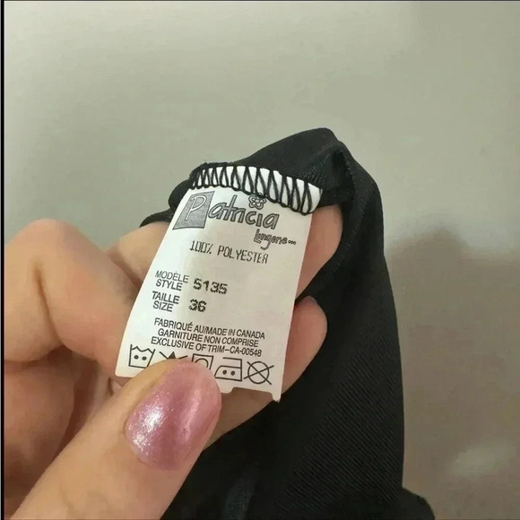 Vintage Black satin lace trim tank top 36 goth glam - Picture 6 of 6